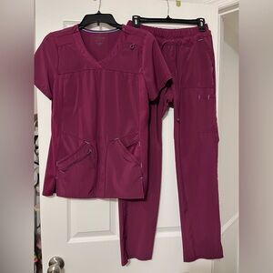 Scrubstar Wine Red Scrub Set